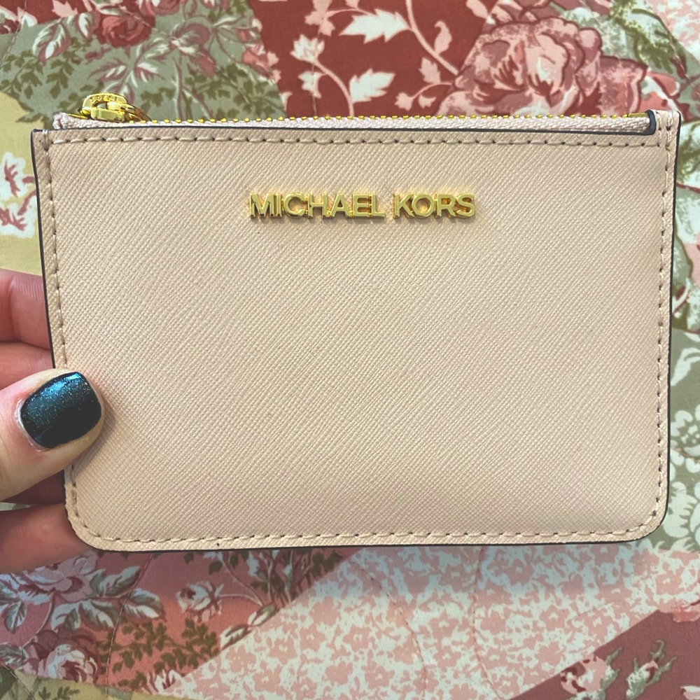 💕 MK Powder Blush Small Coin Pouch with ID Window‼️